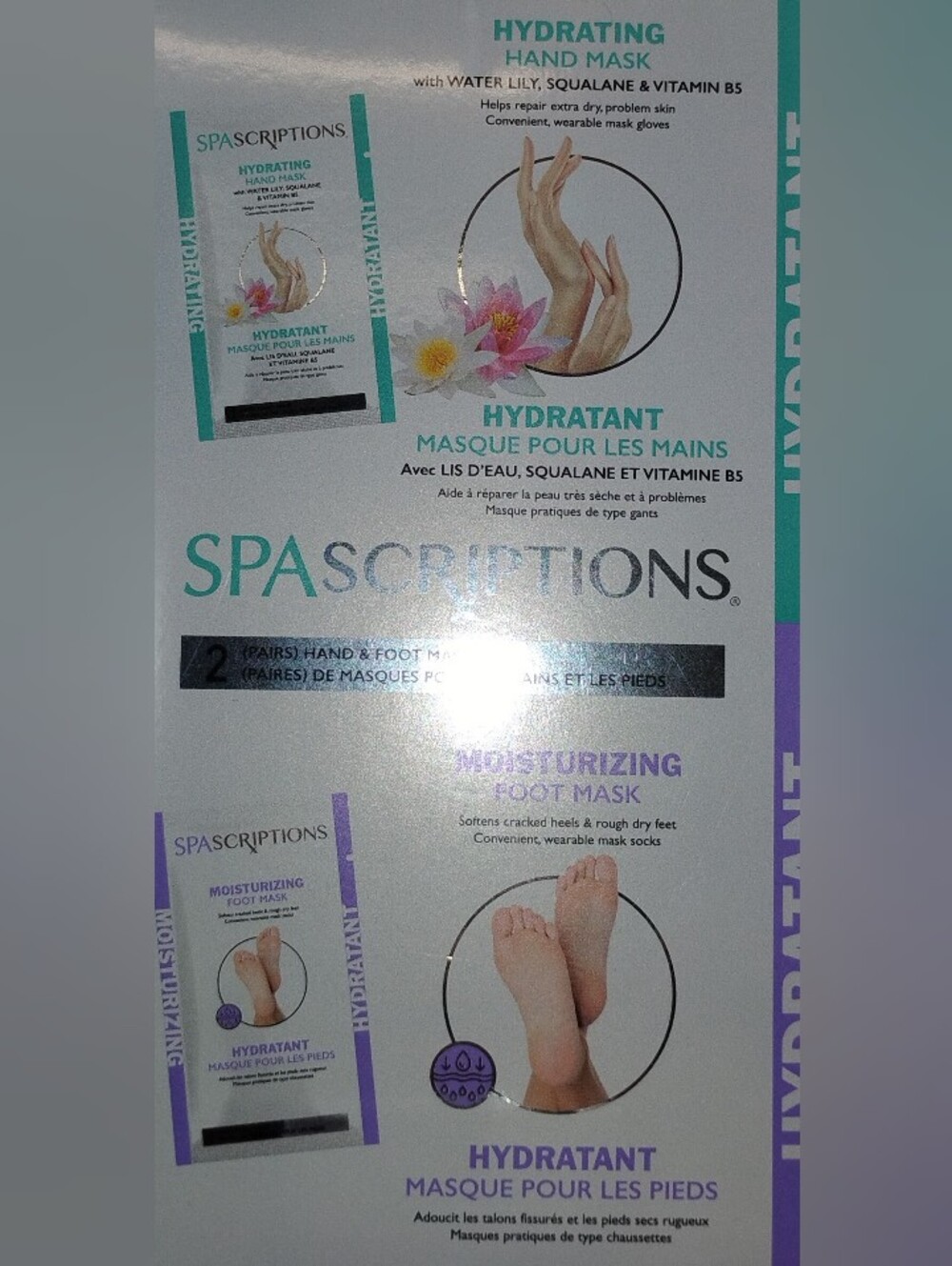 Hydrating Hand & Foot Mask - Moisturizing (Teal/White)